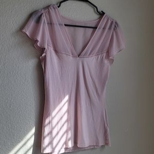 Express light pink blouse